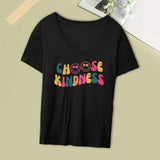 Maxbell Women's T Shirt Soft Comfortable Cute Summer T Shirt for Office Sports Daily L Black