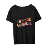 Maxbell Women's T Shirt Soft Comfortable Cute Summer T Shirt for Office Sports Daily XL Black