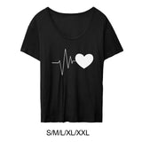 Maxbell Women's Short Sleeve Shirts Short Sleeve Tops for Daily Wear Shopping Street S Black