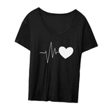 Maxbell Women's Short Sleeve Shirts Short Sleeve Tops for Daily Wear Shopping Street S Black