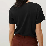 Maxbell Women's T Shirt Basic Tee Casual Female Tee Shirt for Hiking Fishing Camping XL Black