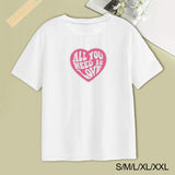 Maxbell Women's T Shirt Round Neck Summer Clothing Trendy Streetwear Pullover Blouse S