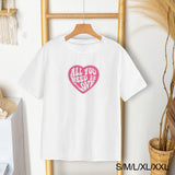 Maxbell Women's T Shirt Round Neck Summer Clothing Trendy Streetwear Pullover Blouse S