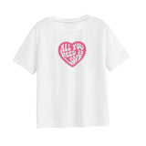 Maxbell Women's T Shirt Round Neck Summer Clothing Trendy Streetwear Pullover Blouse XL