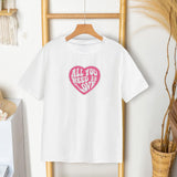 Maxbell Women's T Shirt Round Neck Summer Clothing Trendy Streetwear Pullover Blouse XL