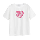 Maxbell Women's T Shirt Round Neck Summer Clothing Trendy Streetwear Pullover Blouse XXL