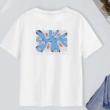 Maxbell Womens T Shirts Round Neck Classic Short Sleeve for Fishing Camping Shopping S White