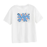 Maxbell Womens T Shirts Round Neck Classic Short Sleeve for Fishing Camping Shopping S White