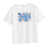 Maxbell Womens T Shirts Round Neck Classic Short Sleeve for Fishing Camping Shopping S White