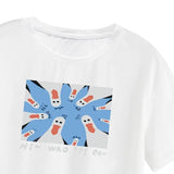 Maxbell Womens T Shirts Round Neck Classic Short Sleeve for Fishing Camping Shopping XL White