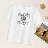 Maxbell Women Letter Printed T Shirt Round Neck Tee for Camping Backpacking Climbing M