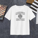 Maxbell Women Letter Printed T Shirt Round Neck Tee for Camping Backpacking Climbing L