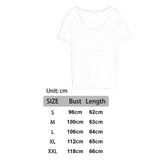 Maxbell Women's T Shirt Streetwear Summer Heart Pattern Round Neck Stylish Basic Tee M