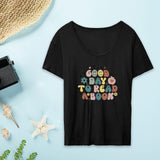 Maxbell Women Tee Printed Soft Novelty Short Sleeve Top for Beach Walking Daily Wear S