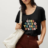 Maxbell Women Tee Printed Soft Novelty Short Sleeve Top for Beach Walking Daily Wear M