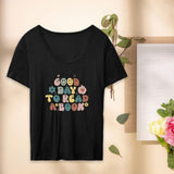 Maxbell Women Tee Printed Soft Novelty Short Sleeve Top for Beach Walking Daily Wear XXL