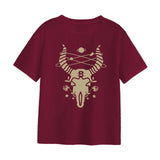 Maxbell Round Neck Tops Casual Loose Fit Women's T Shirt for Shopping Sports Walking M Red