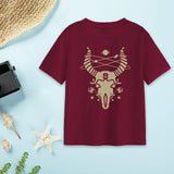 Maxbell Round Neck Tops Casual Loose Fit Women's T Shirt for Shopping Sports Walking M Red