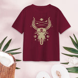 Maxbell Round Neck Tops Casual Loose Fit Women's T Shirt for Shopping Sports Walking M Red