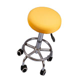 Elastic Bar Stool Covers Round Chair Seat Cover Cushion Slip Covers Yellow