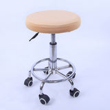 Elastic Bar Stool Covers Round Chair Seat Cover Cushion Slip Covers Beige