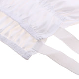 Max pure color elastic band bed skirt bed apron 150cmx200cm+38cm White