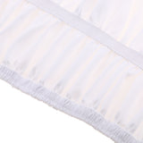 Max pure color elastic band bed skirt bed apron 150cmx200cm+38cm White