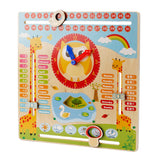 Max Educational Wooden Calendar Toy Clock Date Weather Chart Kids Children