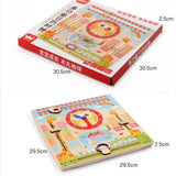Max Educational Wooden Calendar Toy Clock Date Weather Chart Kids Children