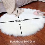 Max Maxb Soft Sheepskin Fluffy Skin Faux Fur Fake Rug Mat Small Rugs White