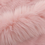Max Soft Sheepskin Fluffy Skin Faux Fur Fake Rug Mat Small Rugs light Pink