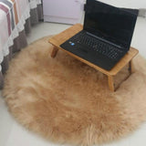 Max Soft Sheepskin Fluffy Skin Faux Fur Fake Rug Mat Small Rugs Camel