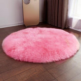 Max Soft Sheepskin Fluffy Skin Faux Fur Fake Rug Mat Small Rugs Pink