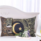 Max 3Pcs Bedding Set Golden Print Duvet Cover Pillowcase Moon -203cmx228cm