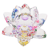 Max Crystal Lotus Flower Crafts Paperweights Glass Lotus Model Multicolored