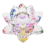 Max Crystal Lotus Flower Crafts Paperweights Glass Lotus Model Multicolored