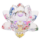 Max Crystal Lotus Flower Crafts Paperweights Glass Lotus Model Multicolored