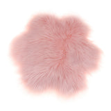Max Soft Sheepskin Fluffy Faux Fur Rug Mat Small Rugs Flower 60cm Light Pink