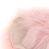 Max Soft Sheepskin Fluffy Faux Fur Rug Mat Small Rugs Flower 60cm Light Pink