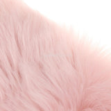 Max Soft Sheepskin Fluffy Faux Fur Rug Mat Small Rugs Flower 60cm Light Pink