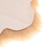 Max Soft Sheepskin Fluffy Faux Fur Rug Mat Small Rugs Flower 60cm Camel