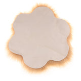 Max Soft Sheepskin Fluffy Faux Fur Rug Mat Small Rugs Flower 60cm Camel