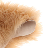 Max Soft Sheepskin Fluffy Faux Fur Rug Mat Small Rugs Flower 60cm Camel
