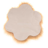Max Soft Sheepskin Fluffy Faux Fur Rug Mat Small Rugs Flower 60cm Camel