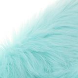 Max Soft Sheepskin Fluffy Faux Fur Rug Mat Small Rugs Flower 60cm Lake Blue