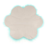 Max Soft Sheepskin Fluffy Faux Fur Rug Mat Small Rugs Flower 60cm Lake Blue