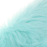 Max Soft Sheepskin Fluffy Faux Fur Rug Mat Small Rugs Flower 60cm Lake Blue