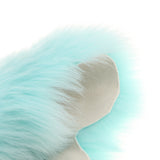 Max Soft Sheepskin Fluffy Faux Fur Rug Mat Small Rugs Flower 60cm Lake Blue