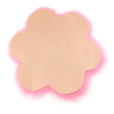 Max Soft Sheepskin Fluffy Faux Fur Rug Mat Small Rugs Flower 60cm Dark Pink