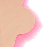 Max Soft Sheepskin Fluffy Faux Fur Rug Mat Small Rugs Flower 60cm Dark Pink